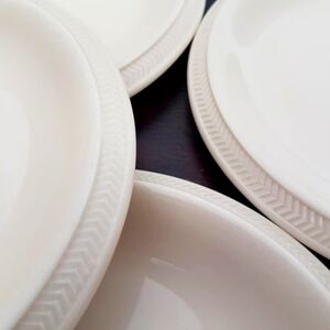 6pc Wedgwood Weekday Weekend Cream 6.25 inch Side Plate Set